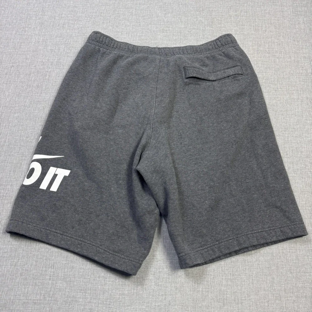 Nike Fleece Sweat Shorts Mens Medium Gray Athletic Drawstring 10